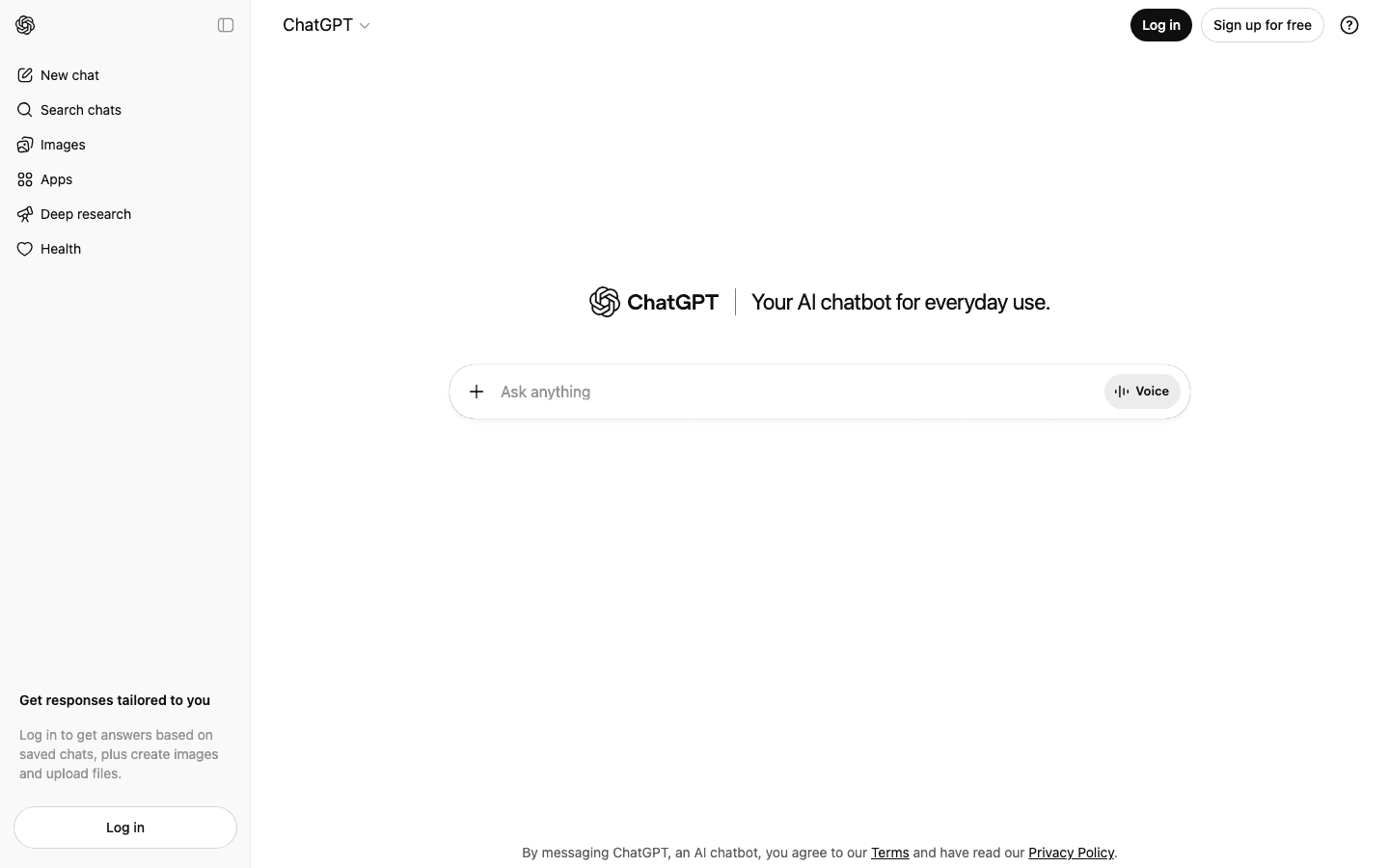 ChatGPT product page