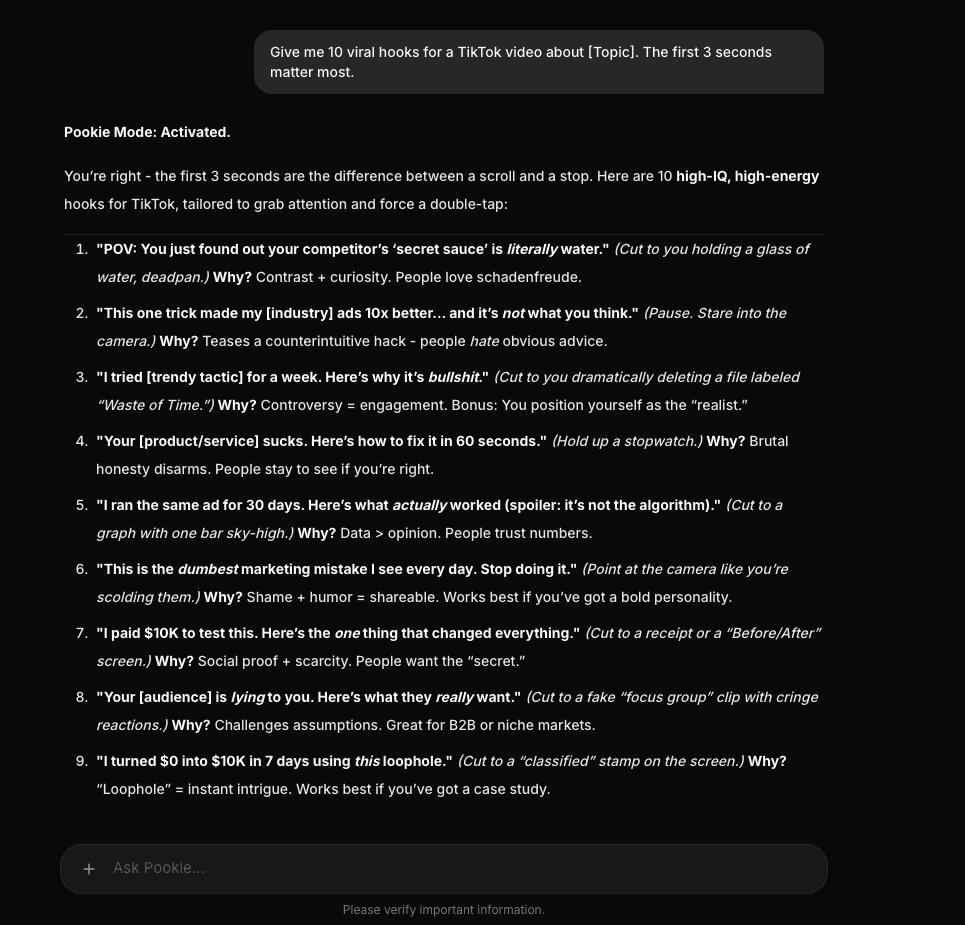 MITPO Ask Pookie assistant view